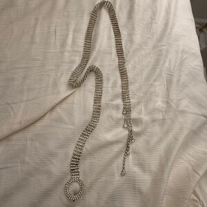 Elegant Silver Rhinestone Necklace